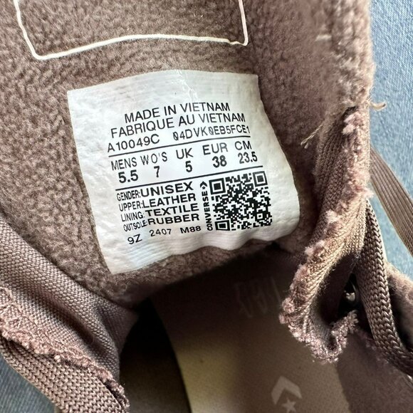 ❤️Converse Run Star Hike Platform Weatherized Hi Sz 5.5 Men Shoes Brown A10049C - Picture 9 of 11